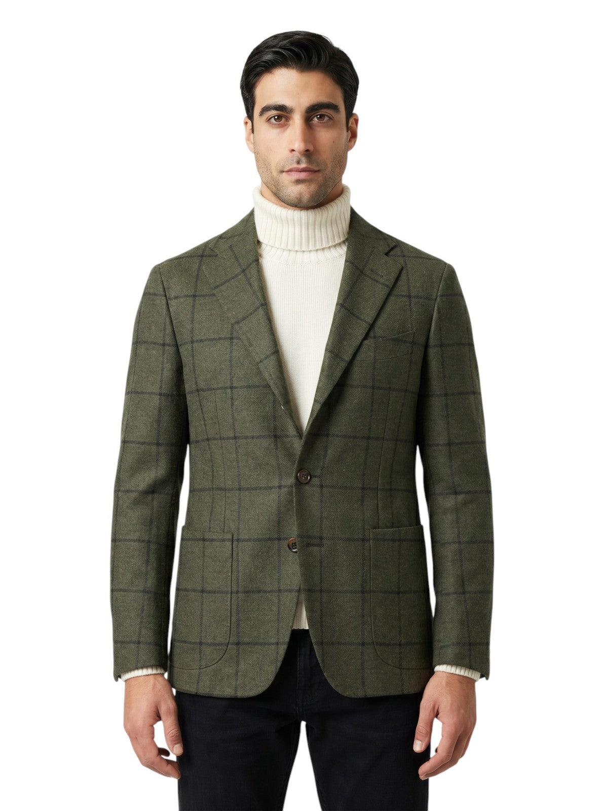 1800$ SARTORIO KITON NAPOLI Green Jacket Sport Coat Wool 38 US / 48 EU 9R
