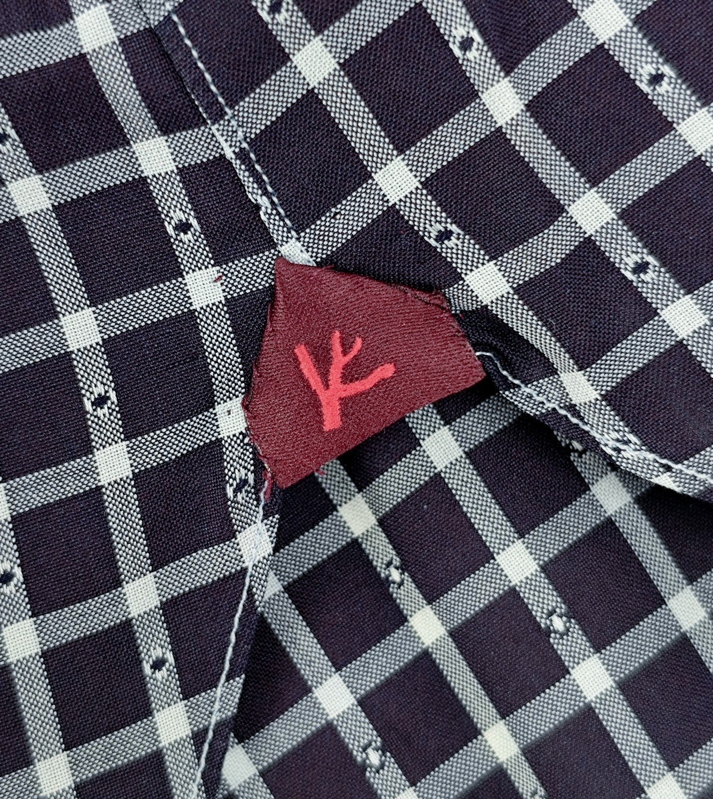 730$ ISAIA "Italia" Blue Dress Shirt Checks Hand-Sewn Fine Cotton 15.75 - 40