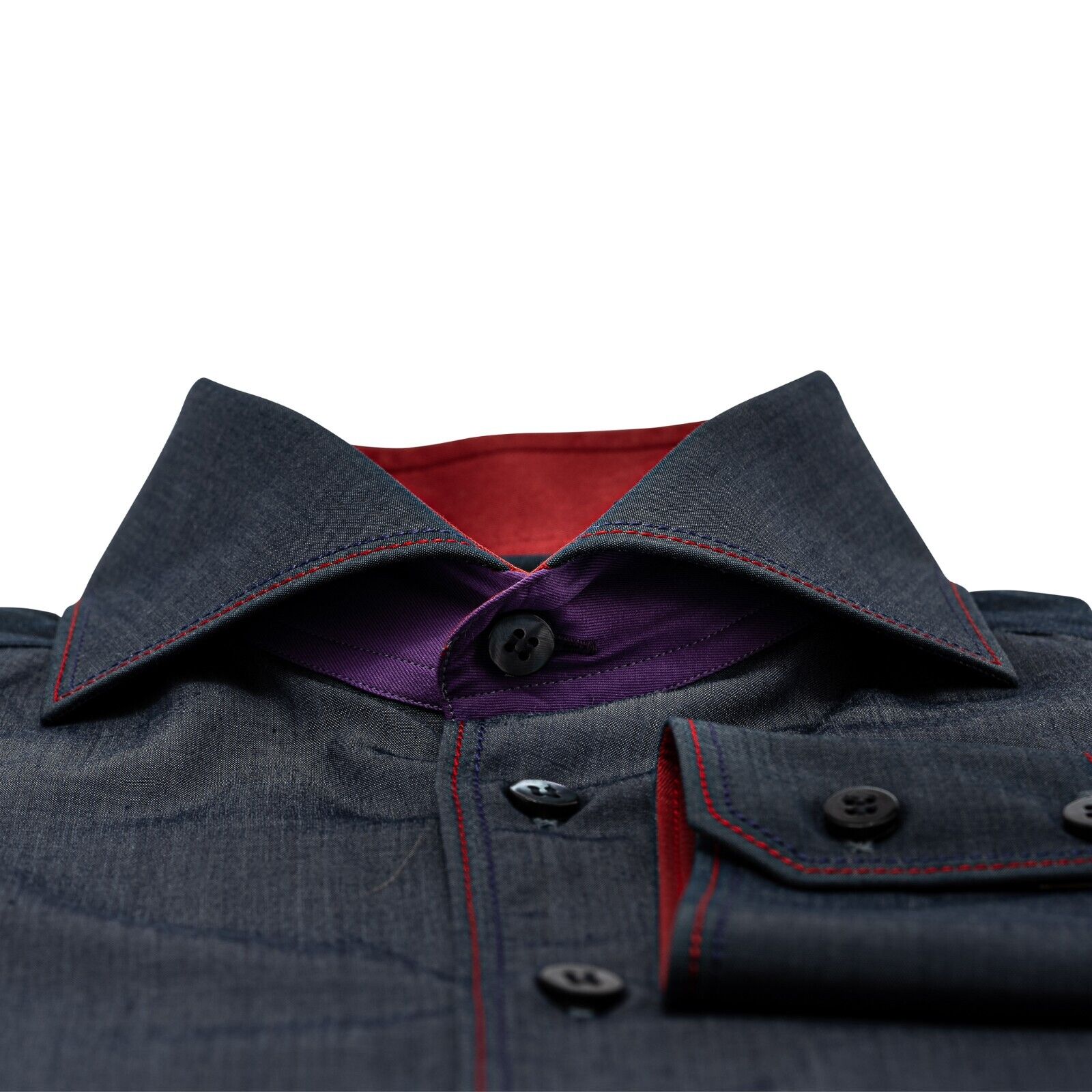 690$ LUXURY GERLIN Shirt Denim ALUMO Cotton 16 - 41 5S BIJAN