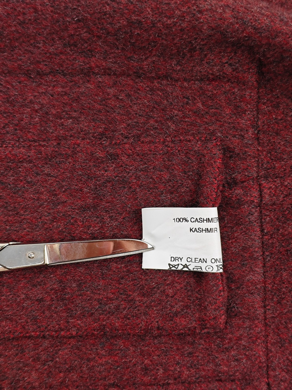 $3250 RUBINACCI NAPOLI Wine Caban Coat Jacket 100% Cashmere 42 US / 52 EU