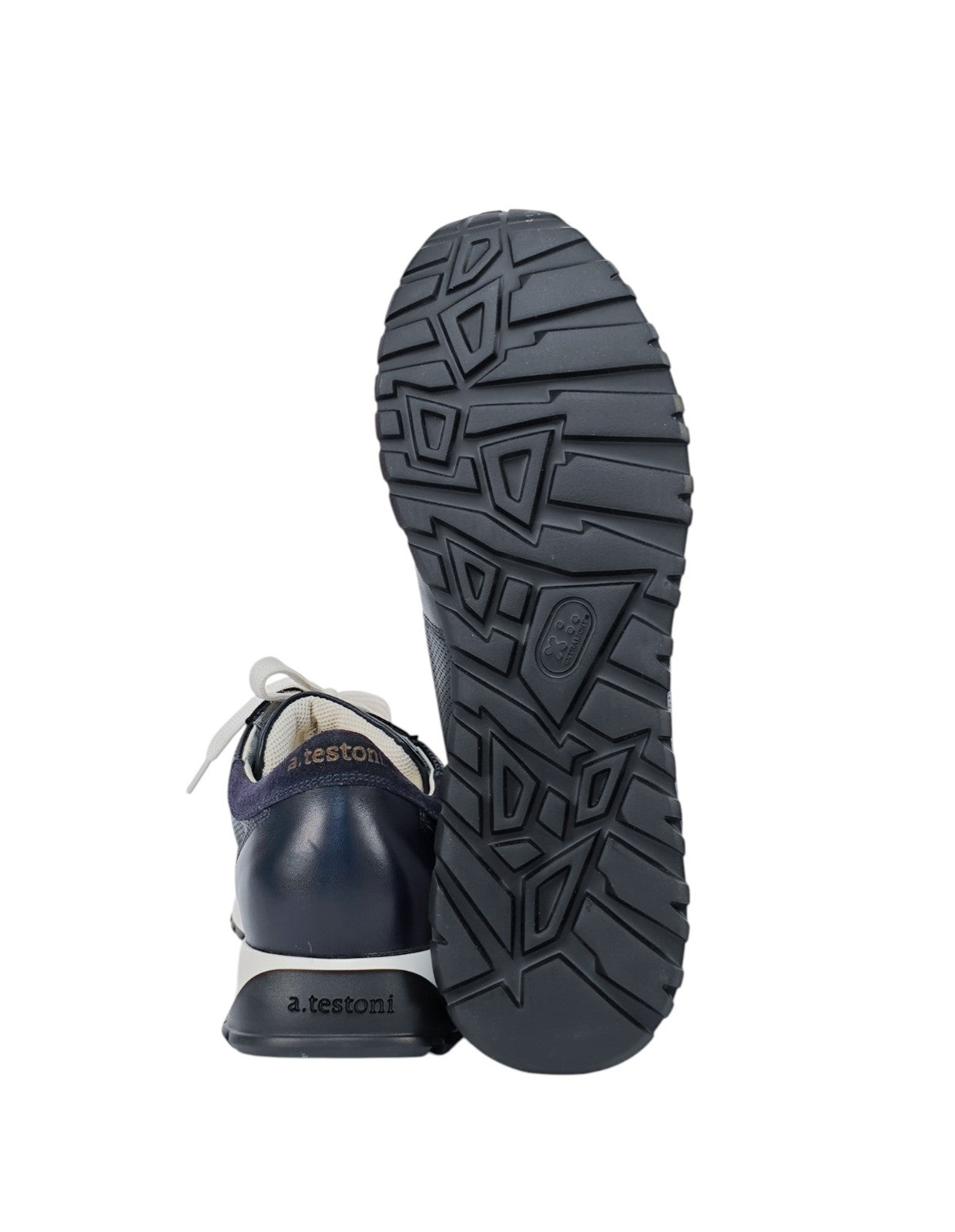 900$ TESTONI "Cuneo" Blue Sneaker Perforated Nappa + Suede 8 UK / 9 US / 42 IT