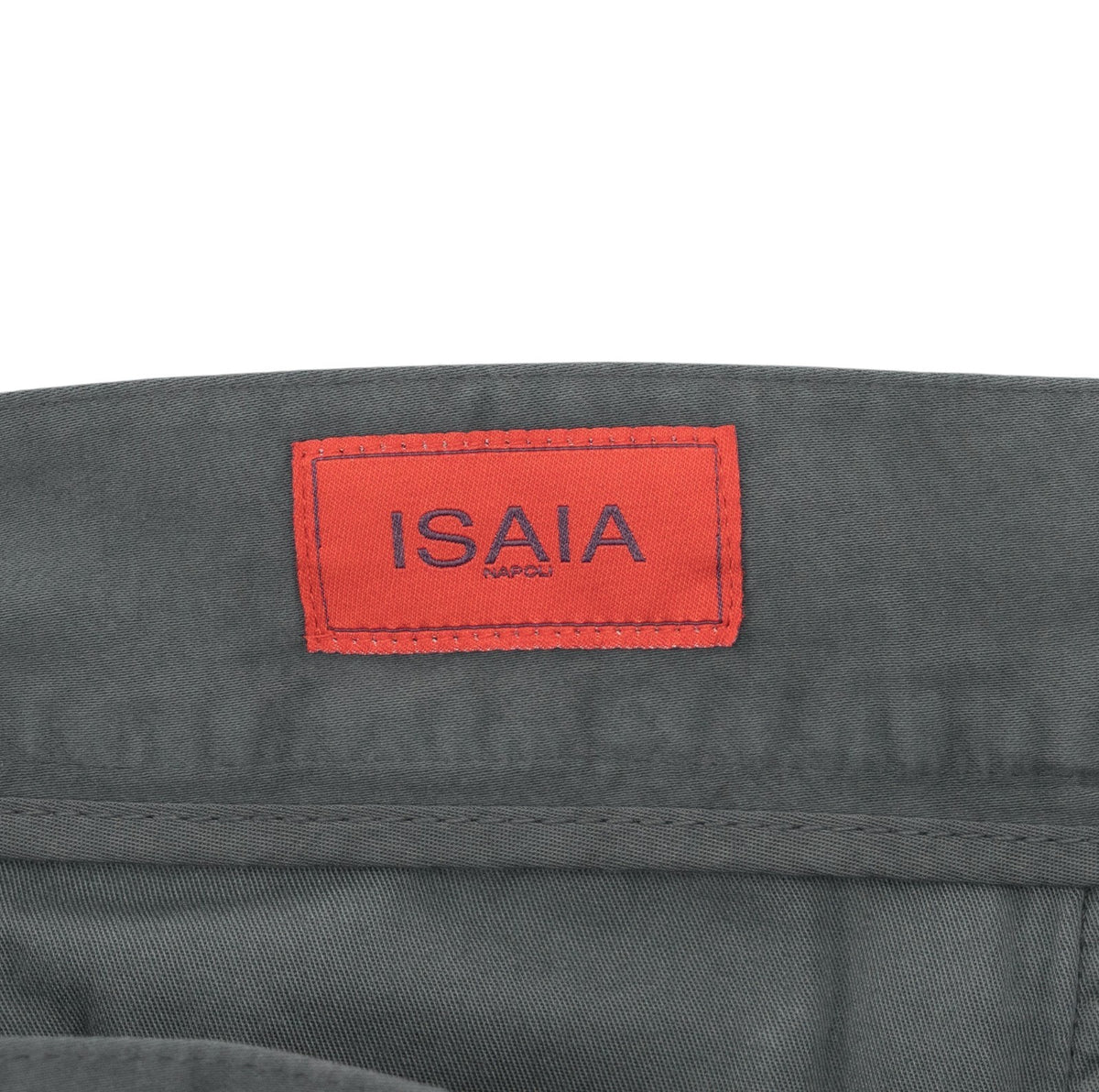925$ ISAIA NAPOLI "SpaccaNapoli" Gray Pant Chin Cotton Cashmere Reg 32 US 48 EU