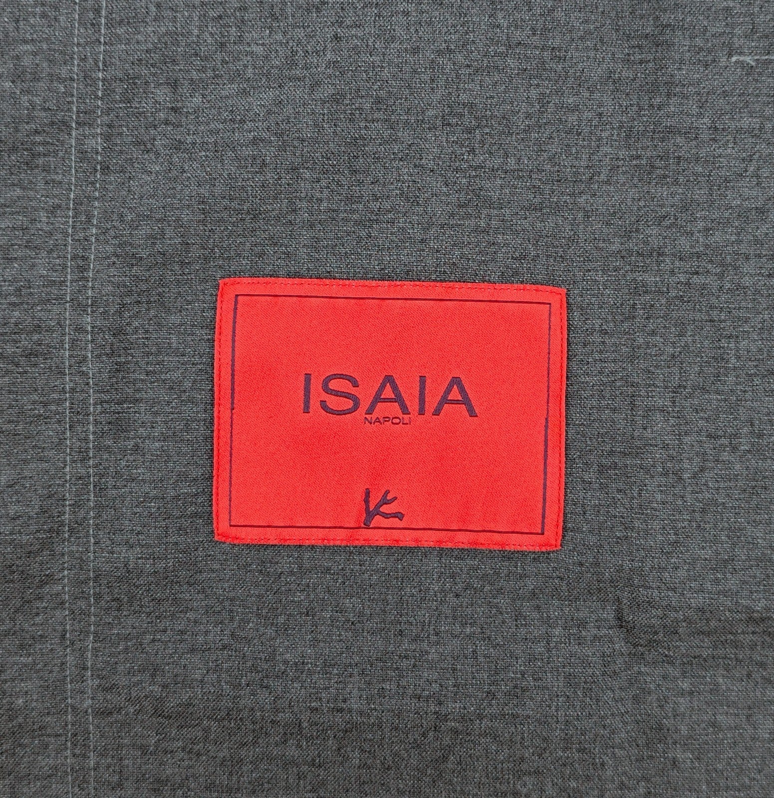 $1550 ISAIA NAPOLI Gray Hand-Sewn Overshirt Jacket Comfort Wool Size L