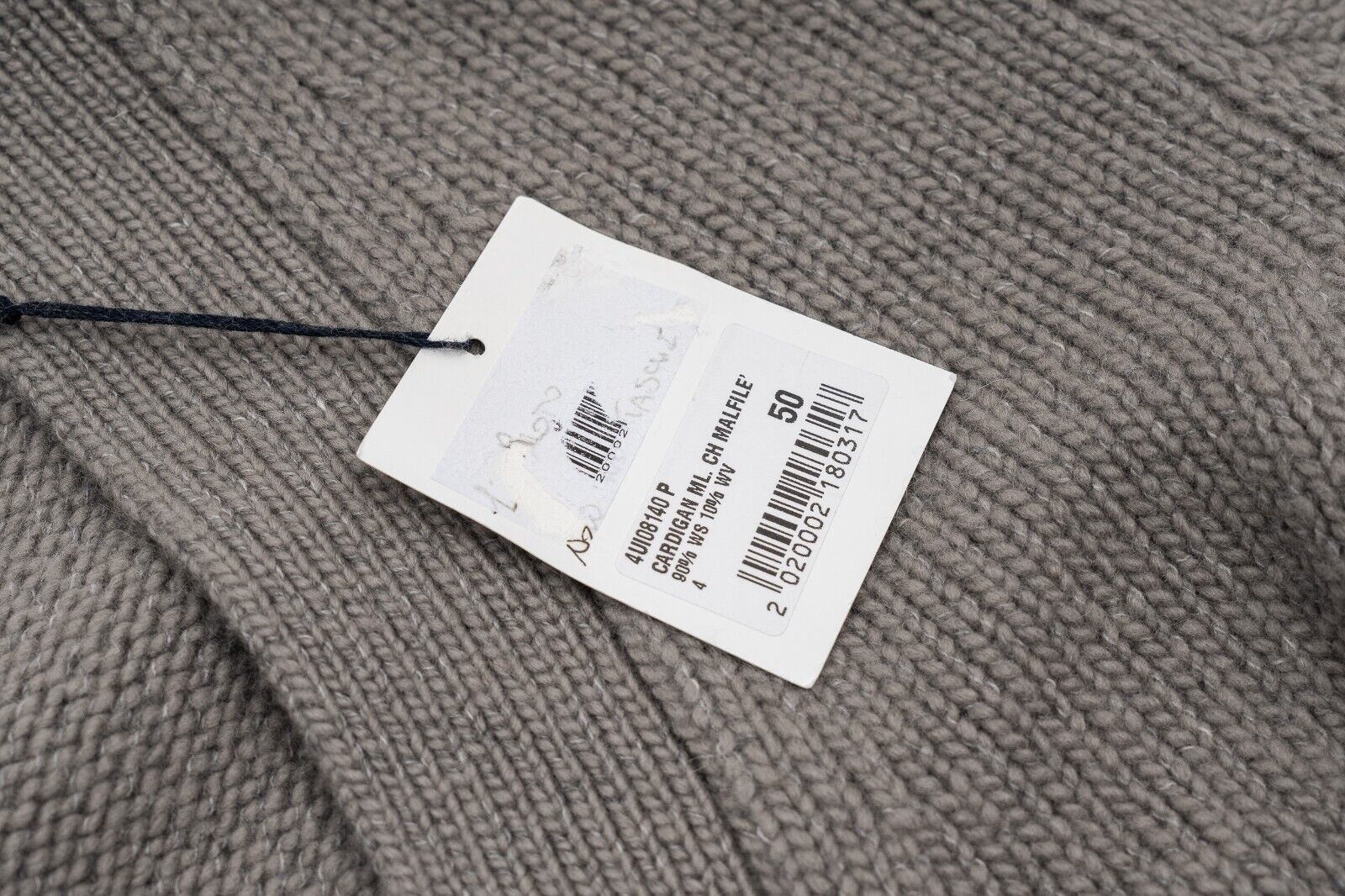 $2400 FEDELI CASHMERE "Malfilè" Gray Cardigan Jacket Cashmere 40 US / 50 EU