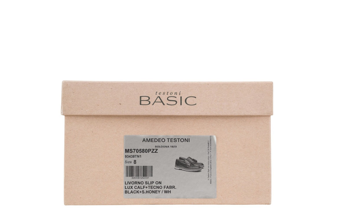 700$ TESTONI Sneaker Shoes Slip-On Lux Calf Black 8 UK / 9 US / 42 IT