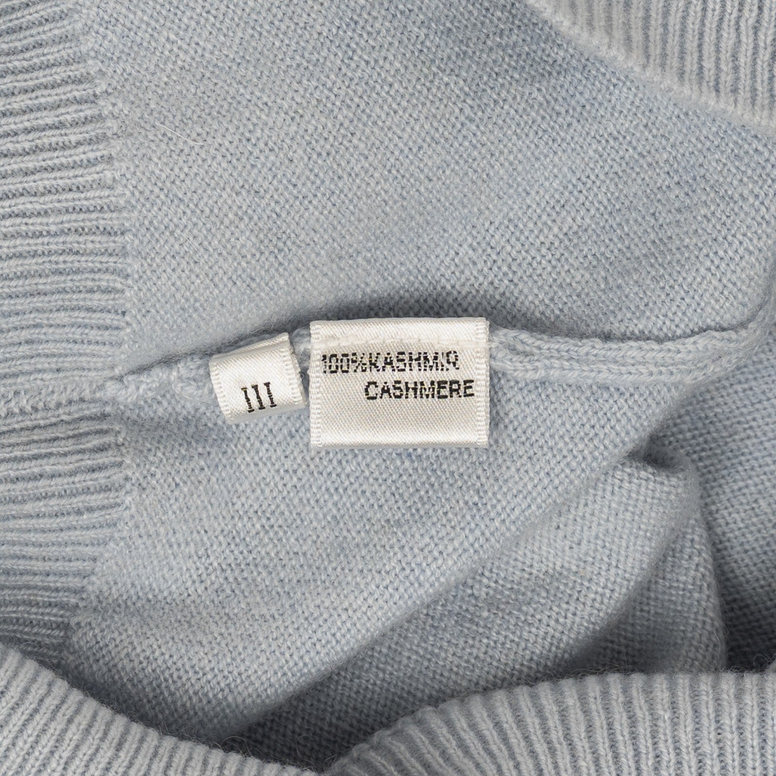 750$ RUBINACCI NAPOLI Light Blue Sweater Crewneck 100% Cashmere 38 US / 48 EU