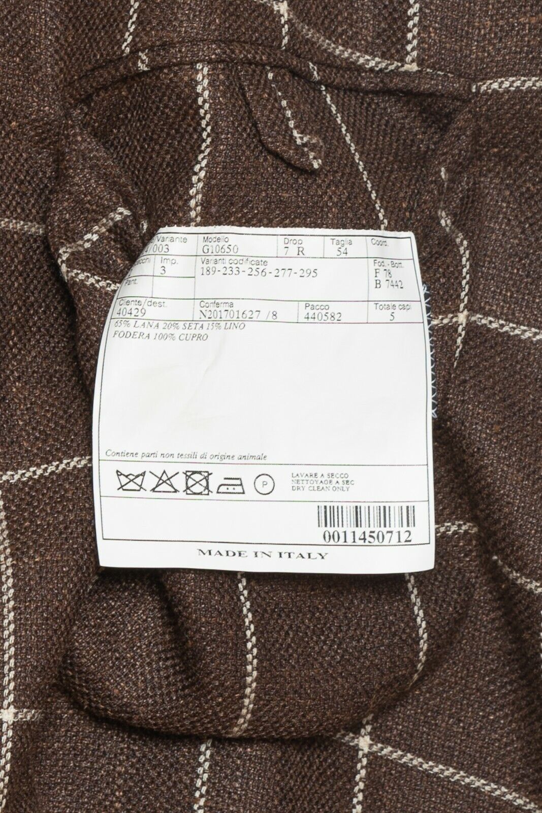2200$ BELVEST Jacket Brown Checks Wool Silk Linen Drop 7 JACKETINTHEBOX Edition