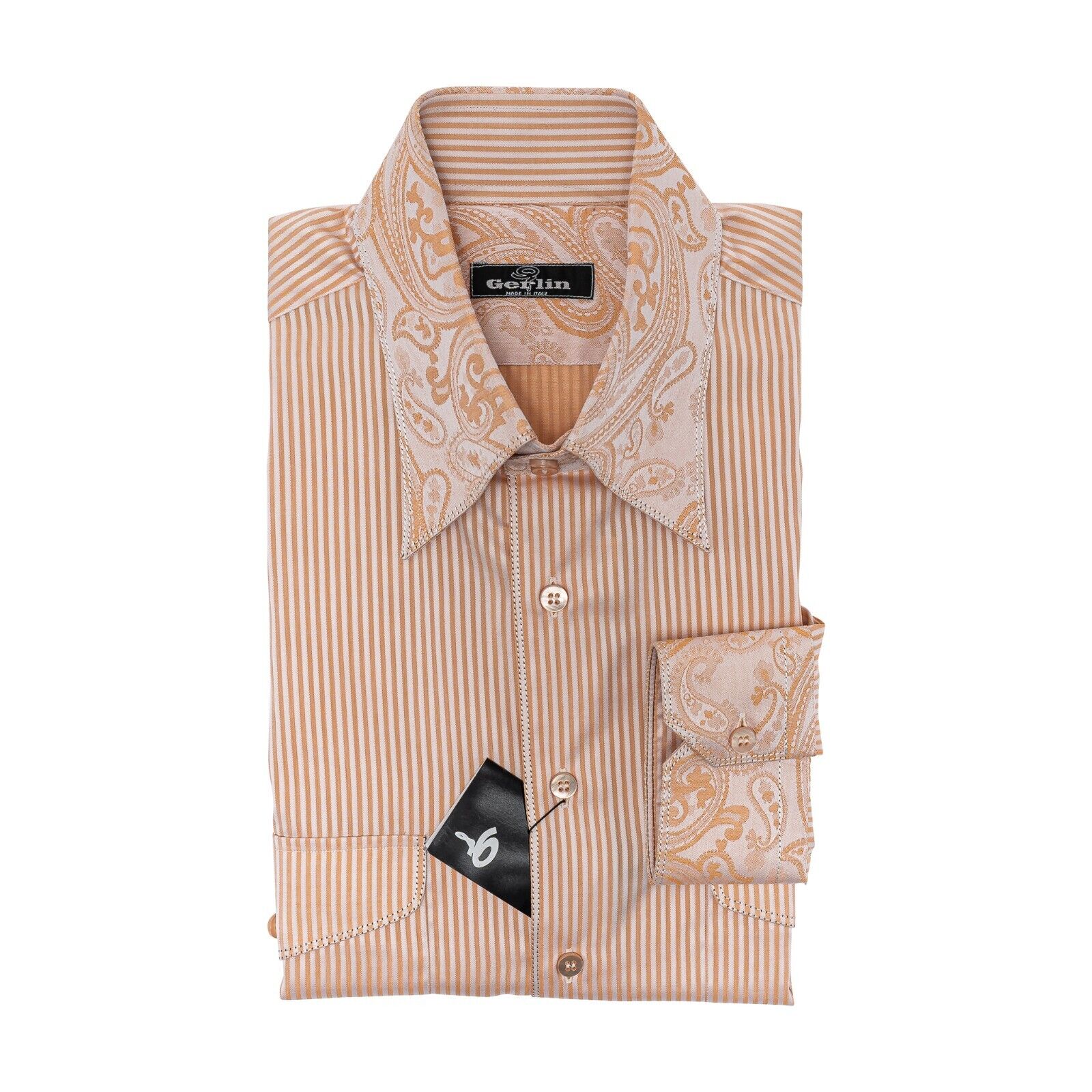 950$ LUXURY GERLIN Shirt Paisley ALUMO SOYELLA Cotton 16 - 41 7U BIJAN