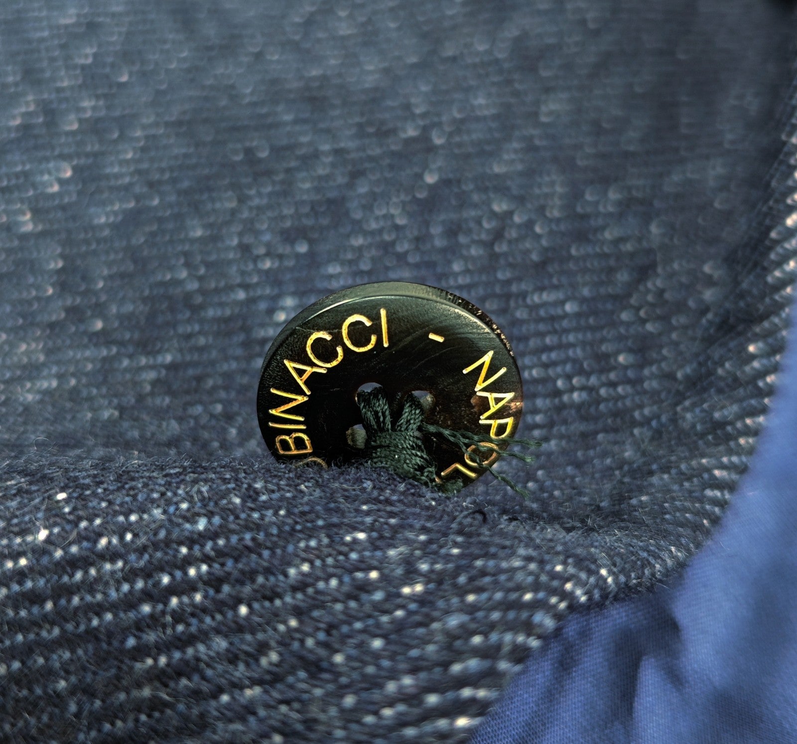 $2200 RUBINACCI NAPOLI Blue Unlined Jacket Blazer 100% Cashmere Made in Napoli