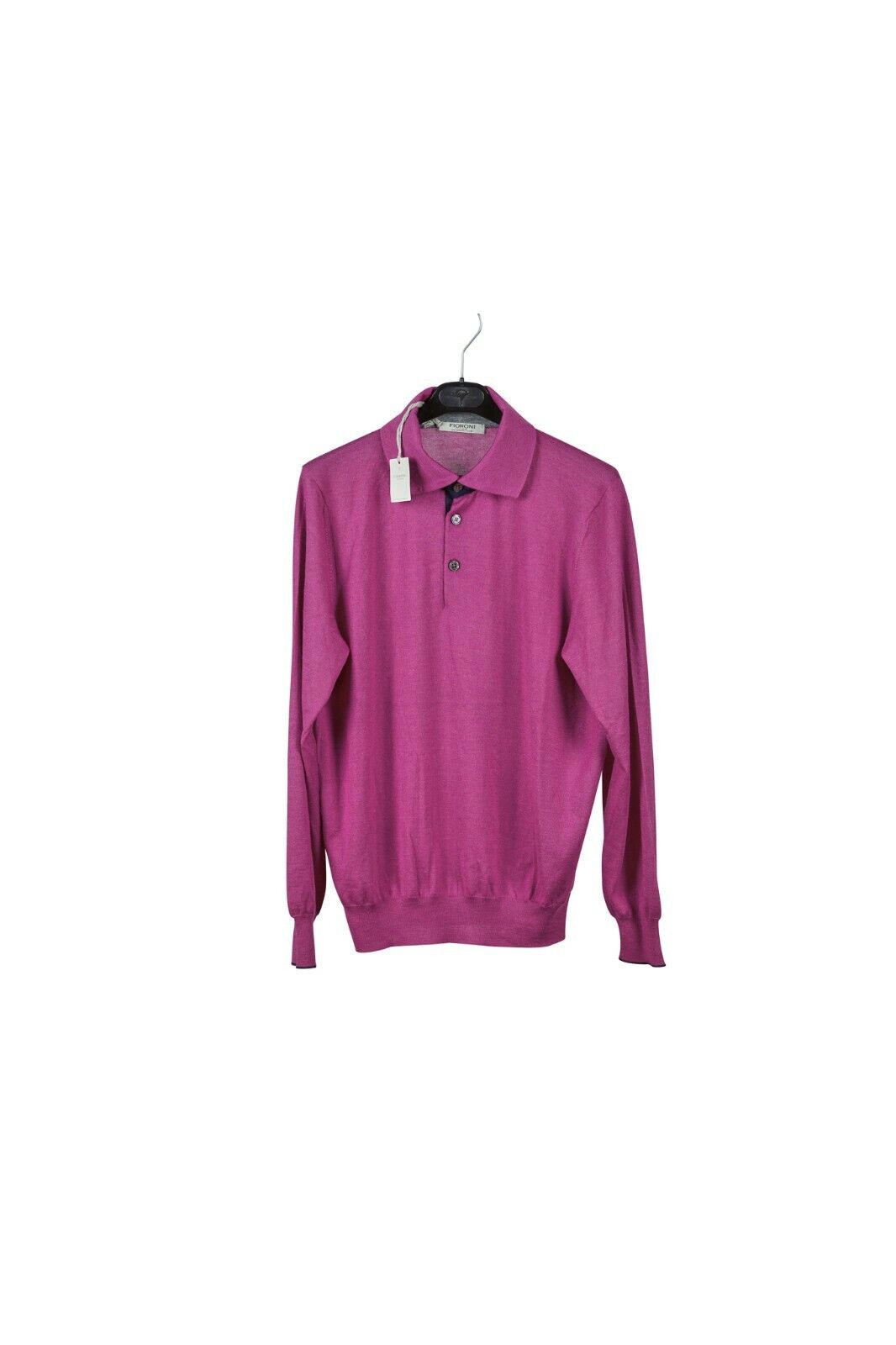 750$ FIORONI CASHMERE by Attolini Polo Sweater Cashmere Silk 40 US / 50 EU
