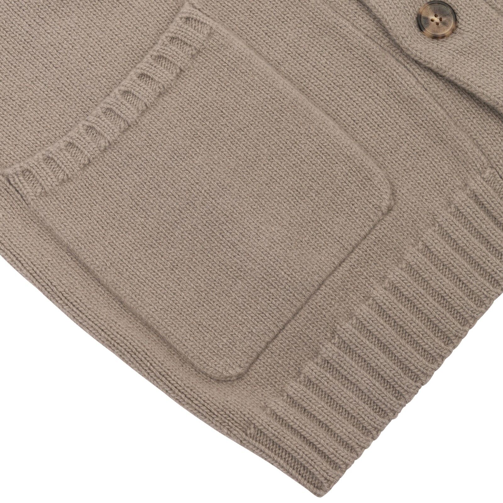 $1800 FEDELI CASHMERE Dove Gray Cardigan Jacket Thick 100% Cashmere 40 US 50 EU