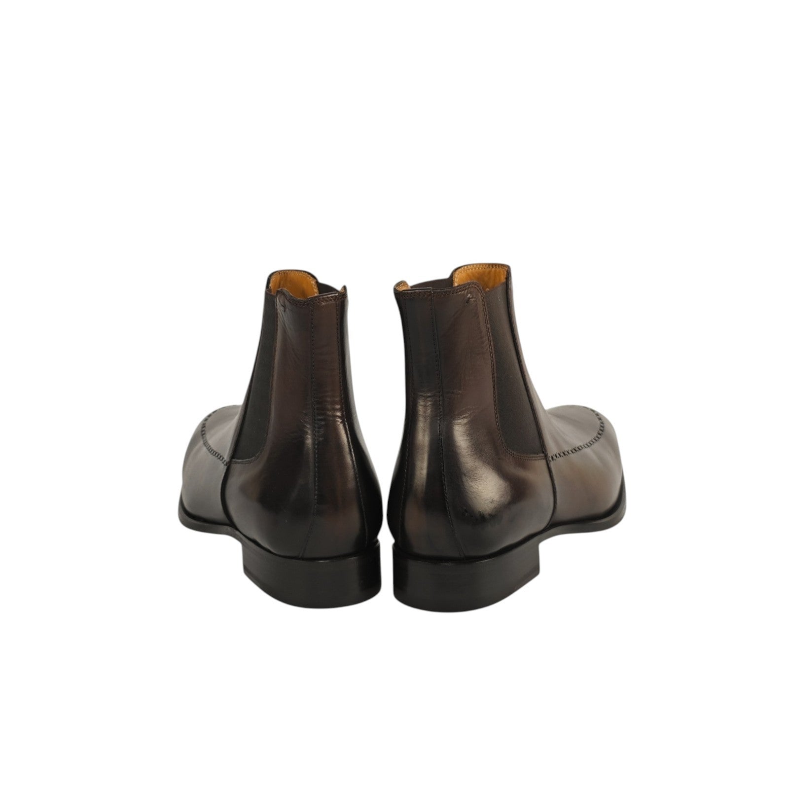 1450$ TESTONI "Positano" Brown Chelsea Boot Shoes Antiqued Calf 8 UK 9 US 42 IT