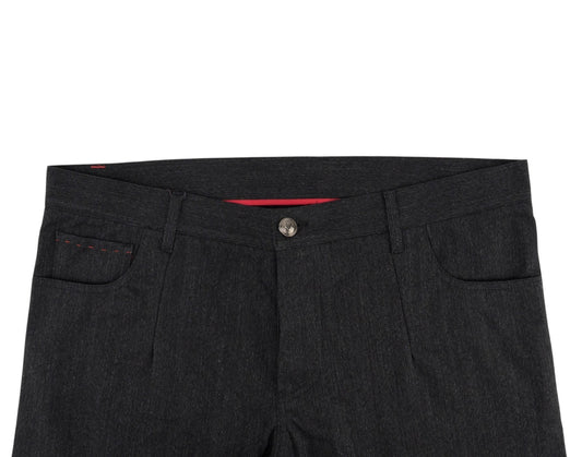 750$ ISAIA NAPOLI "Comfort" Black 5 Pocket Pant Cotton Regular 40 US / 56 EU