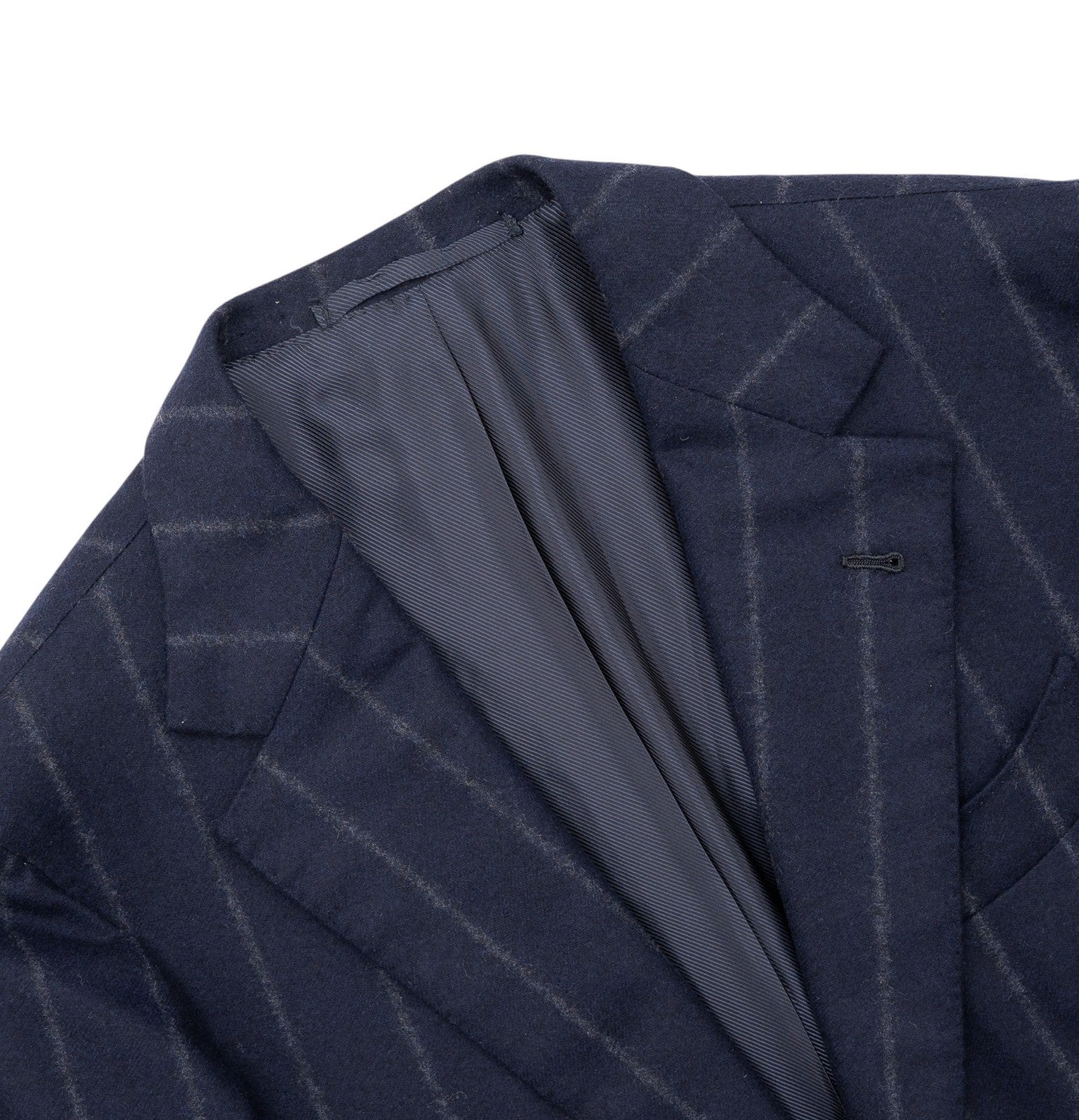 Sartoria DALCUORE NAPOLI Total Hand-Sewn Suit Flannel Wool Blue 40 US / 50 EU