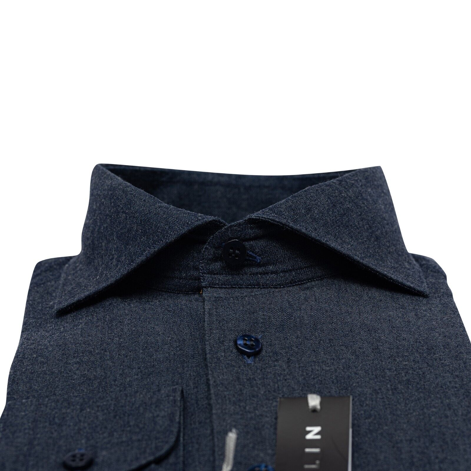 750$ LUXURY GERLIN Shirt TELA GENOVA Denim Cotton 16 - 41 5U BIJAN