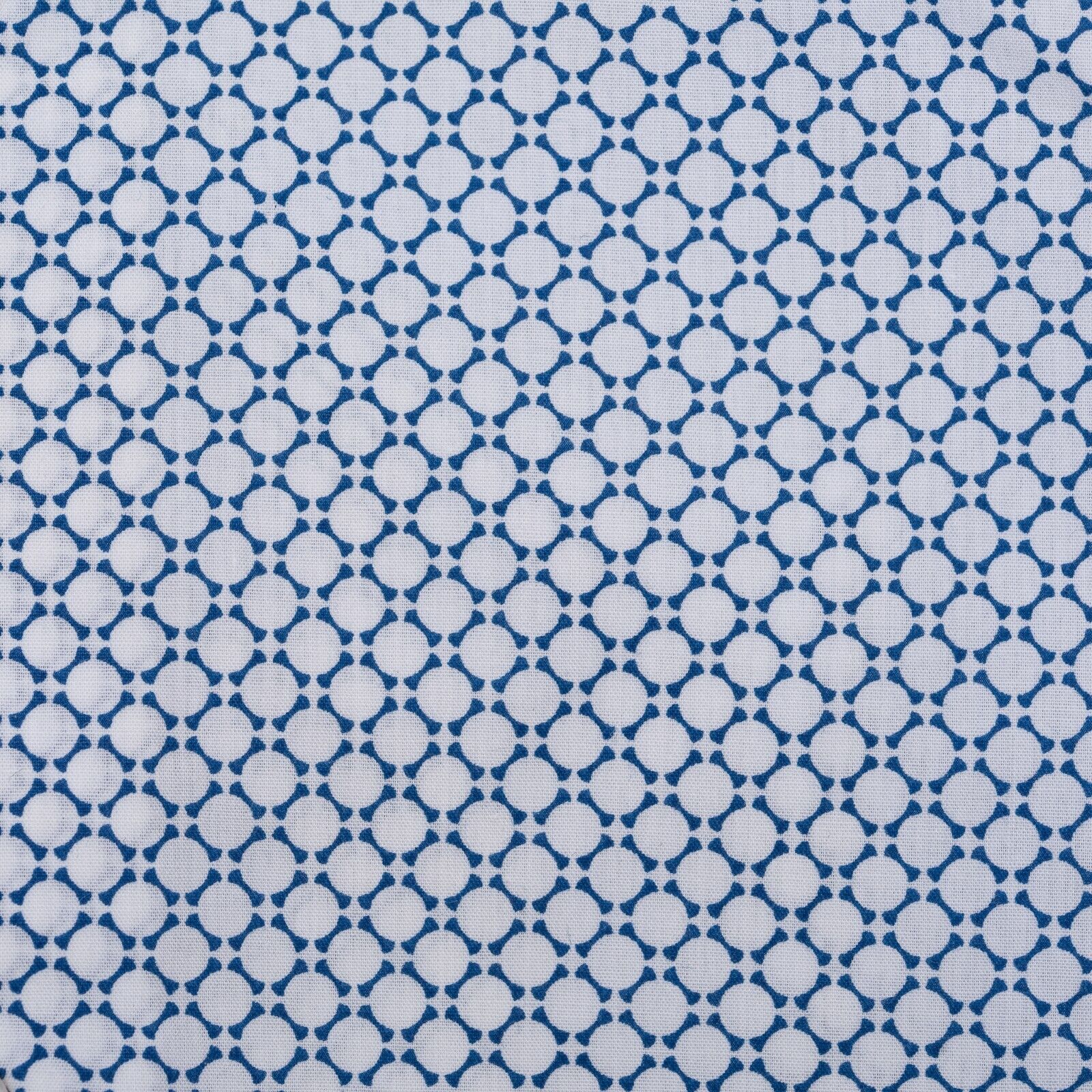 $220 BORRIELLO NAPOLI White Geometric Shirt Cotton Hand-Sewn Slim Fit 15 - 38