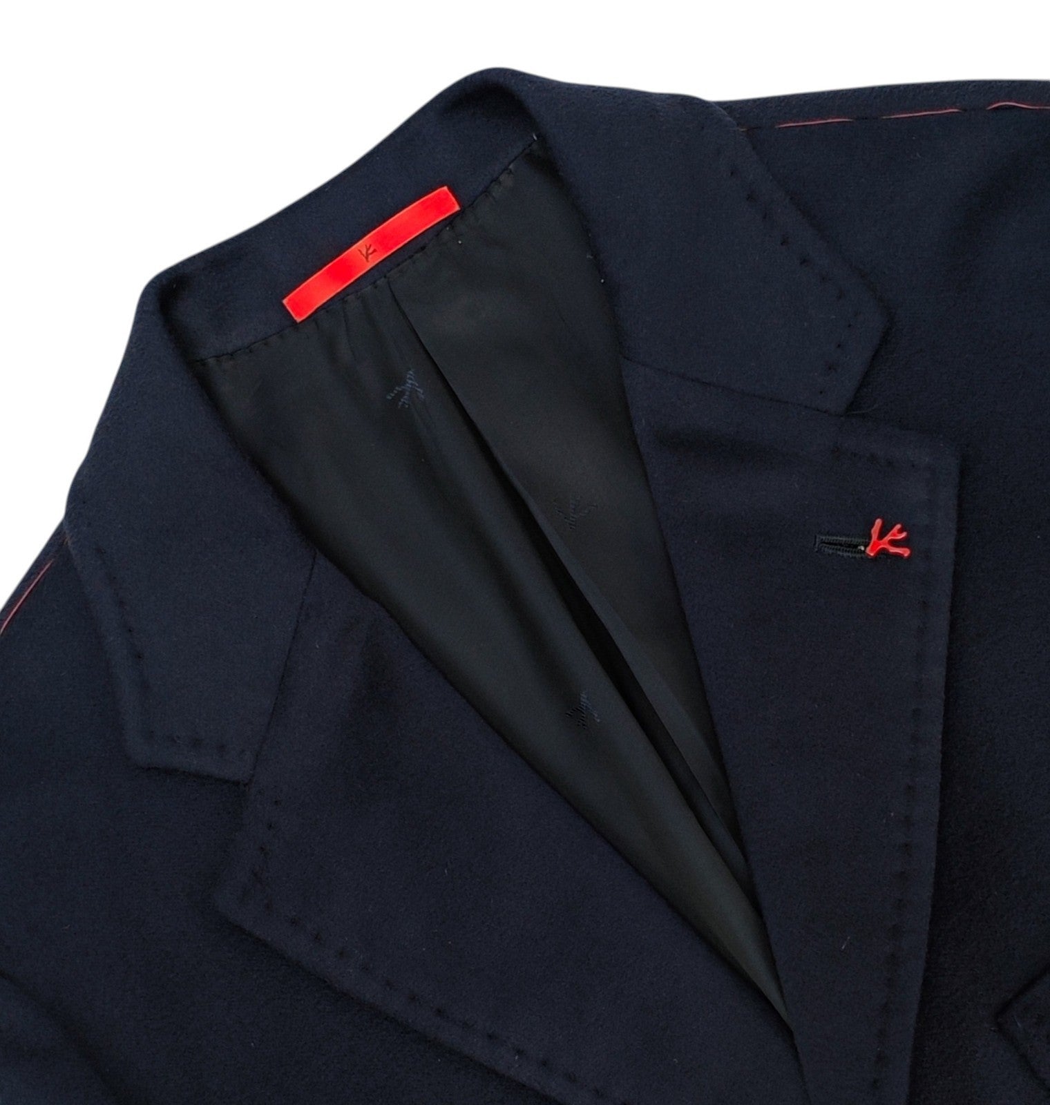 8100$ ISAIA NAPOLI Blue Navy Ross Overcoat Coat 100% Cashmere