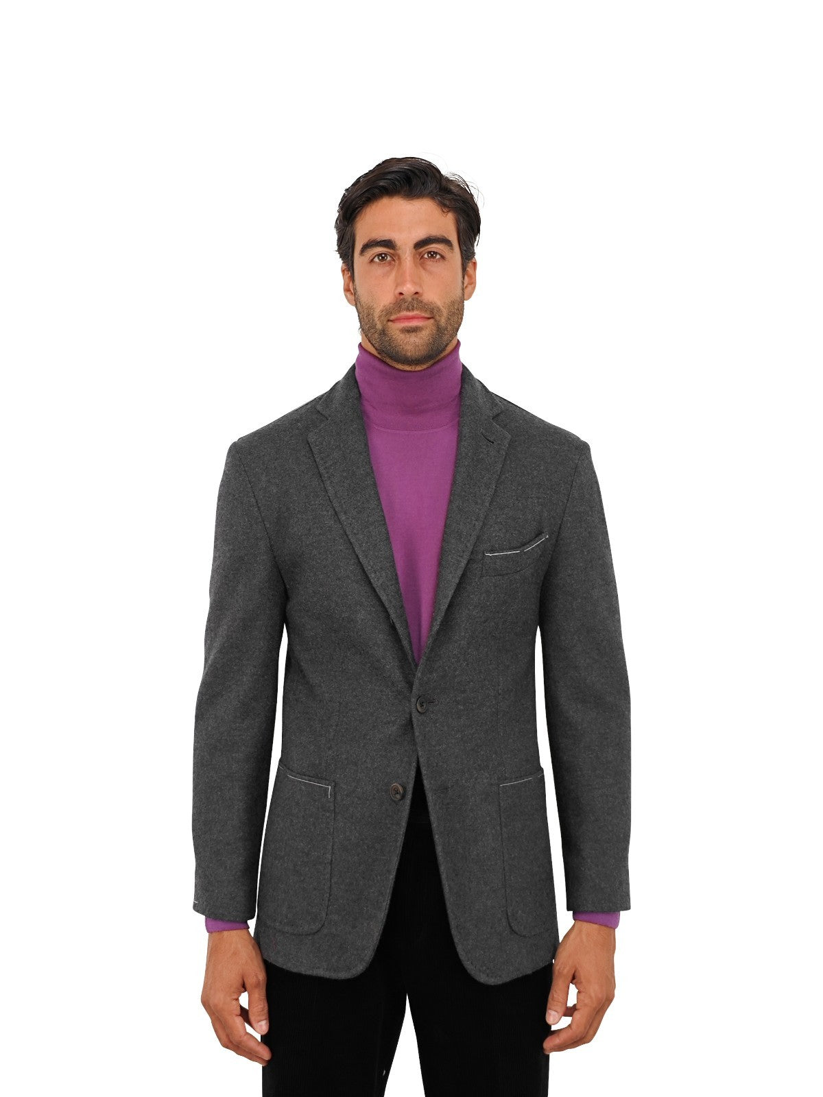 $2600 RUBINACCI NAPOLI Gray Unlined Jacket Blazer 100% Cashmere Made in Napoli