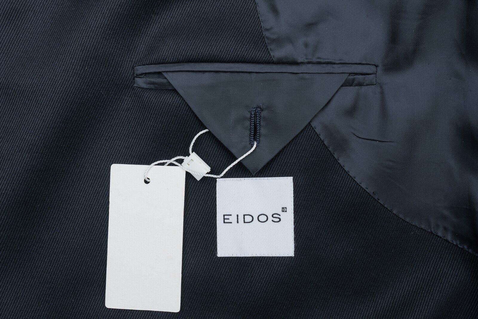 $1100 EIDOS by ISAIA NAPOLI Blue Trench Coat Bicolor Belted Wool 38 US / 48 EU