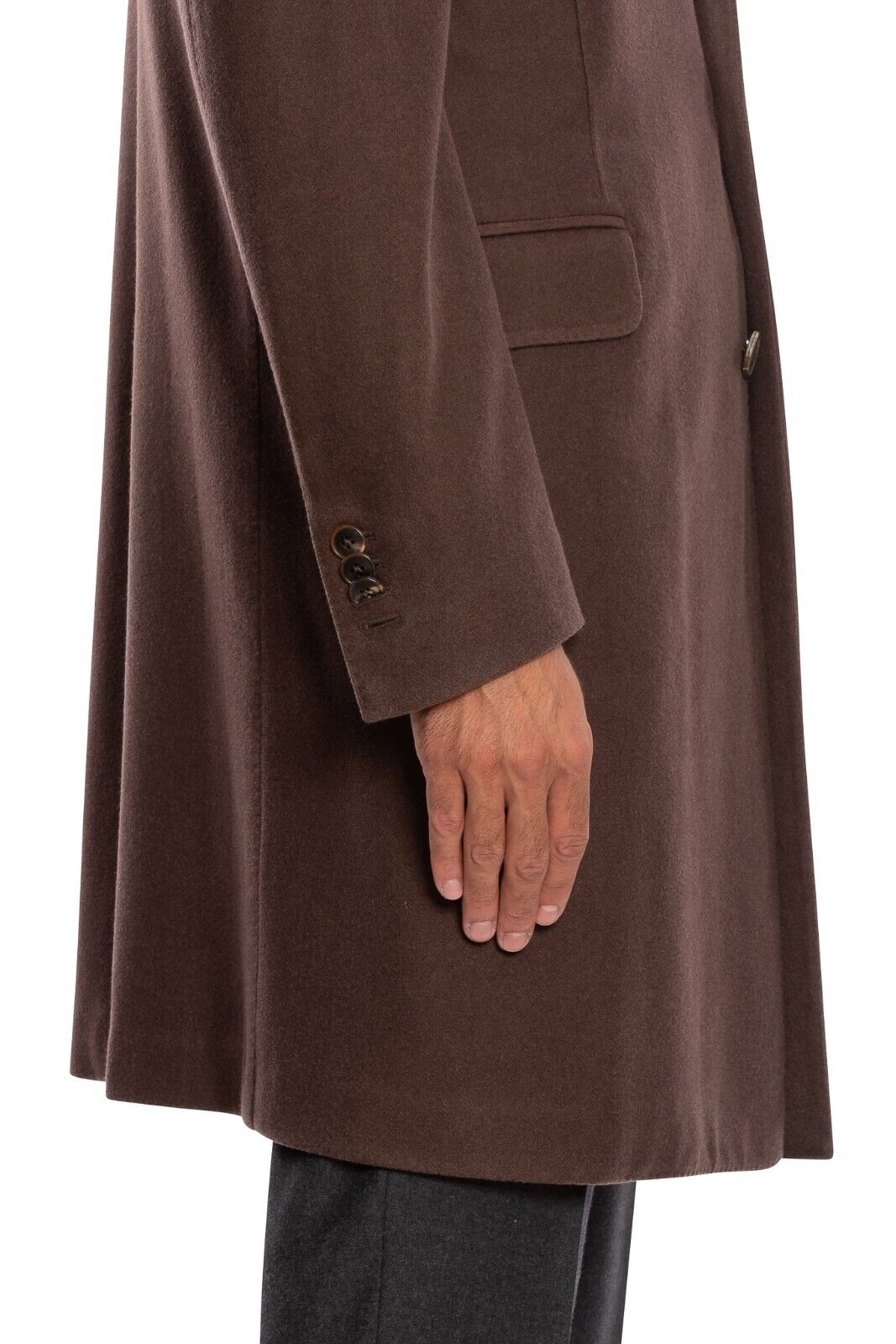 $1950 BOGLIOLI MILANO Dark Rust Long Coat K.Jacket Virgin Wool 38 US / 48 EU