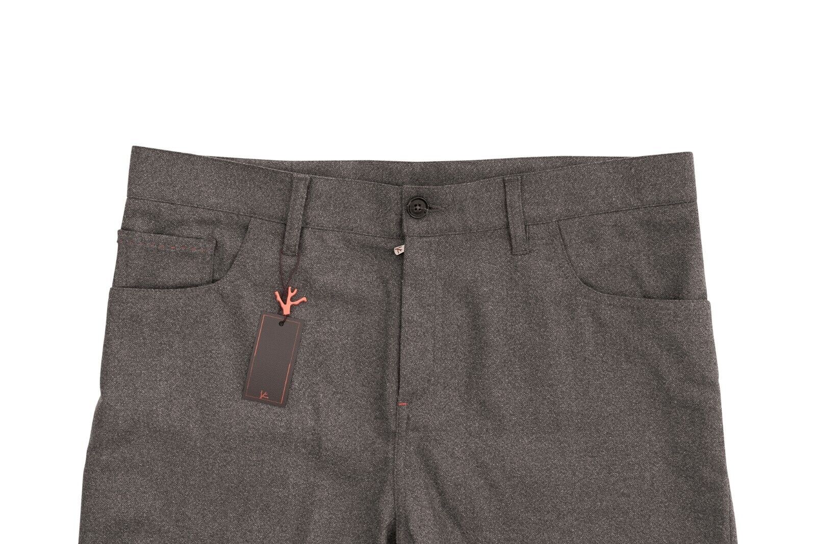 750$ ISAIA NAPOLI Gray 5 Pockets Short Pant Wool 34 US / 50 EU - Regular