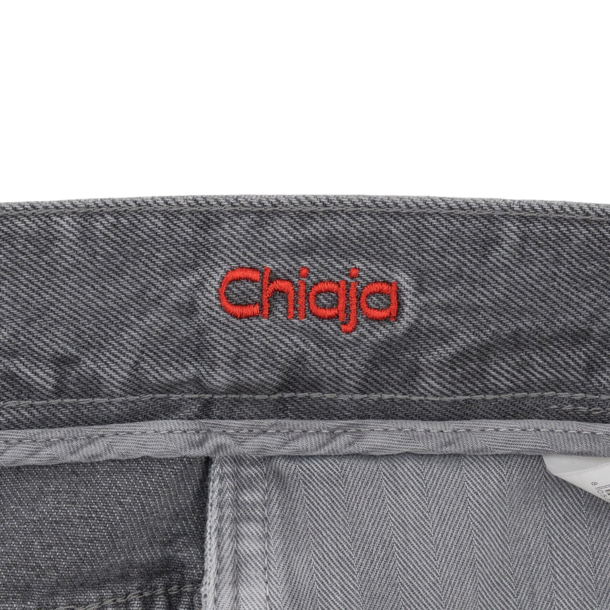 795$ ISAIA NAPOLI "Chiaia" Gray Denim Jeans Pant Cotton Regular - Leather Tag
