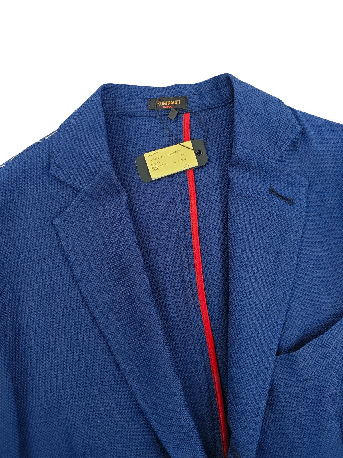 $1590 RUBINACCI NAPOLI Blue Jacket Knit Wool / Mohair / Silk 40 US / 50 EU
