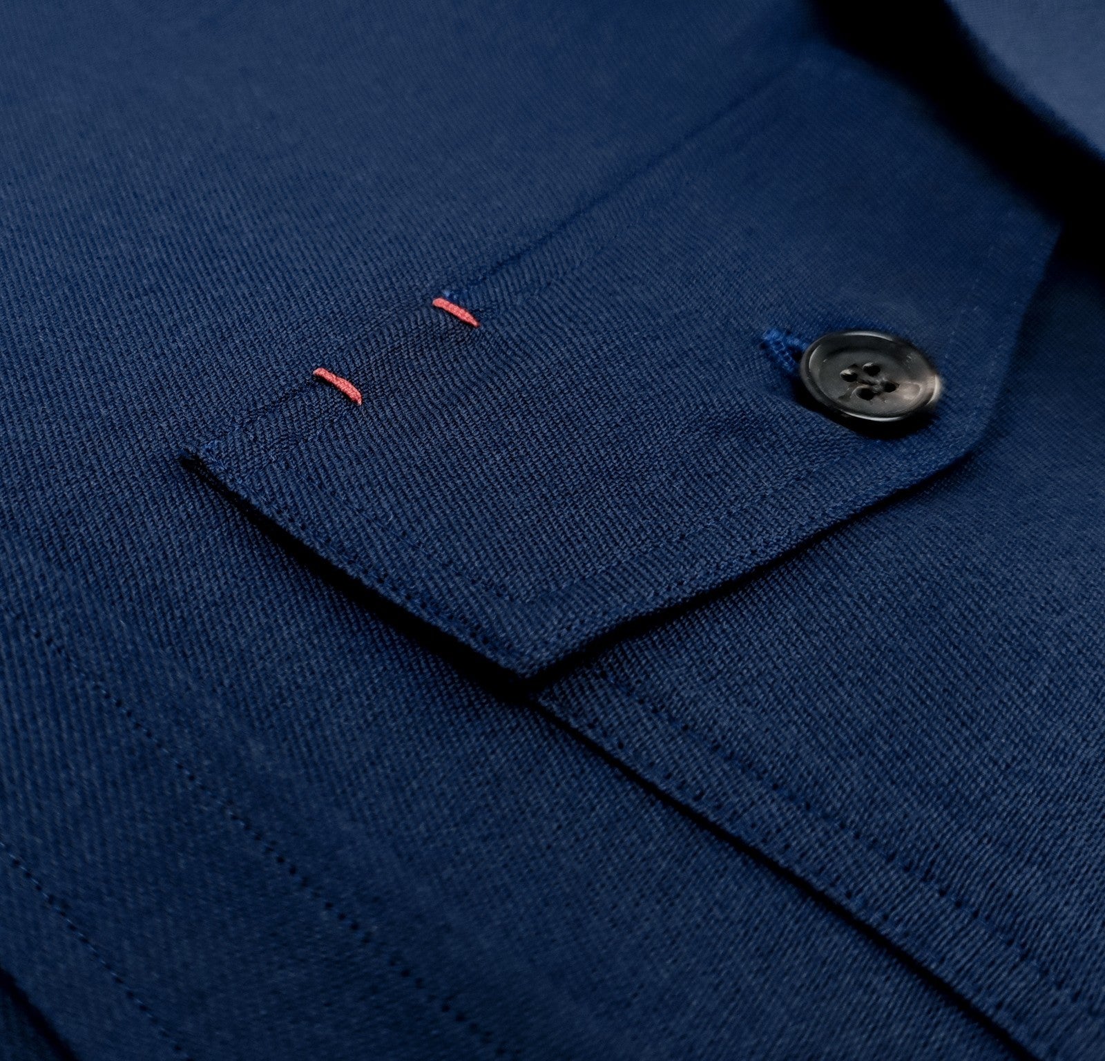 $1850 ISAIA NAPOLI Blue Hand-Sewn Overshirt Jacket Wool - Cashmere Size M