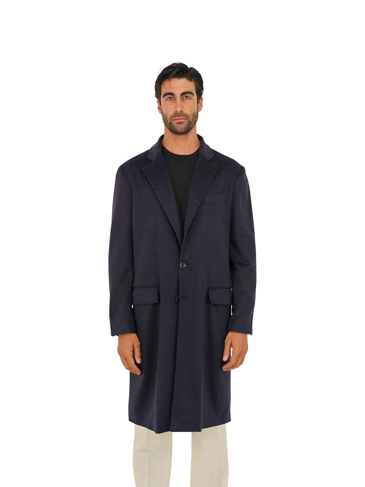 $3400 RUBINACCI "Skyfall 007" Blue Long Coat 100% Cashmere 40 US / 50 EU