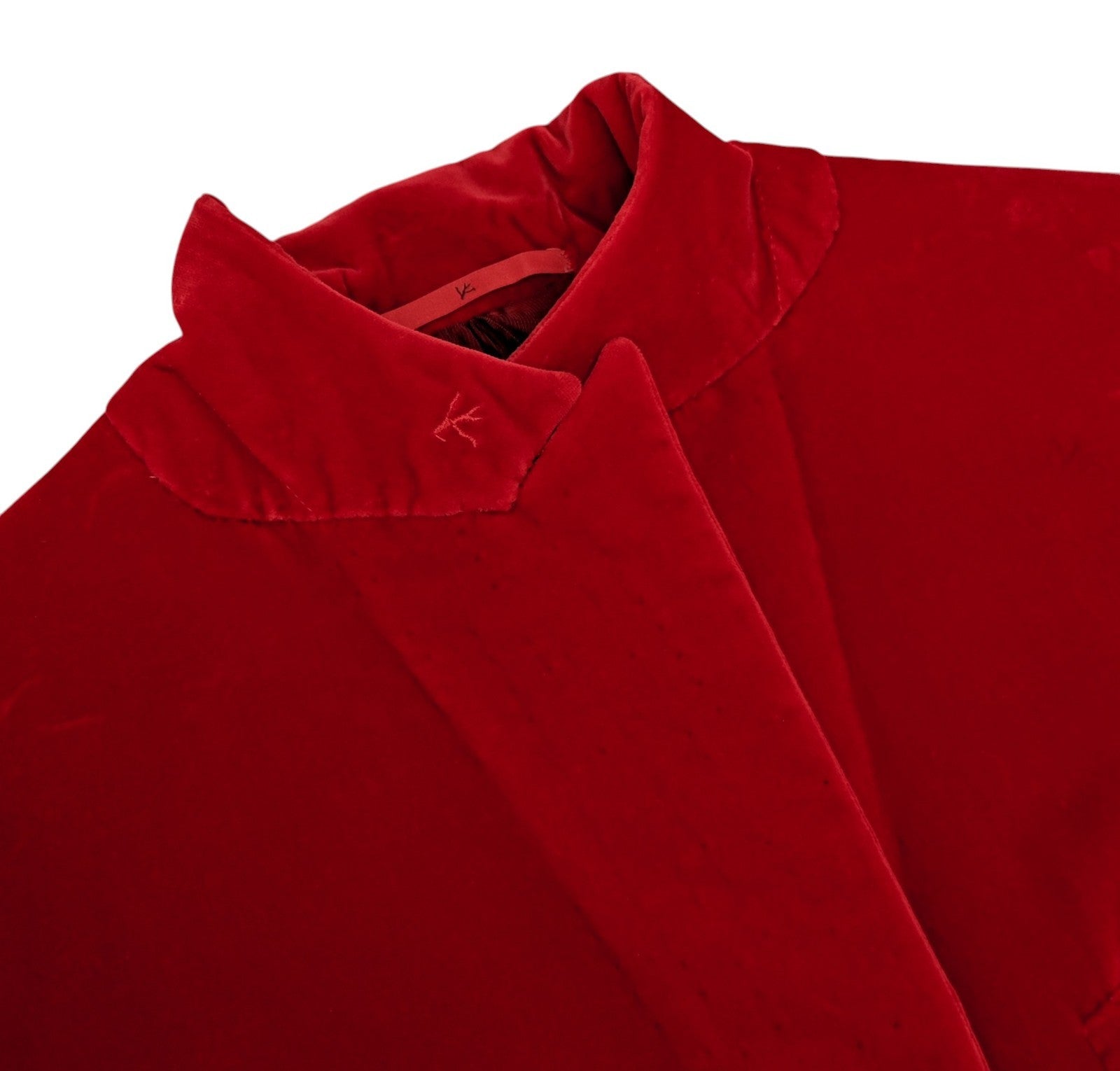 $5300 ISAIA "Capri" Red Peak Lapel Jacket Sport Coat Velvet Cotton