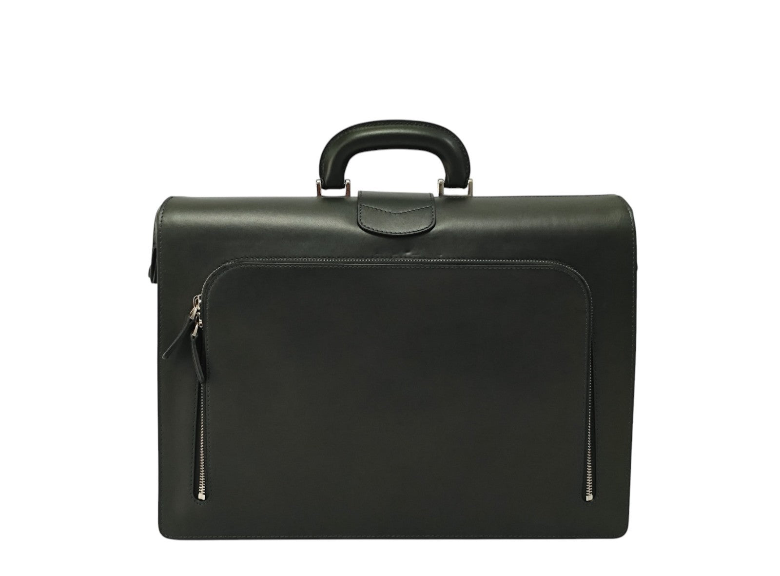 1520$ PINEIDER "Metro Smooth" Calf Diplomatic Briefcase Work Doctor Bag Green
