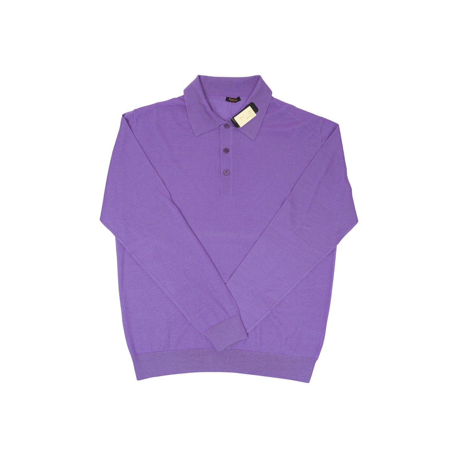 820$ RUBINACCI NAPOLI Lilac Polo Sweater Ultra Soft 100% Cashmere 40 US / 50 EU