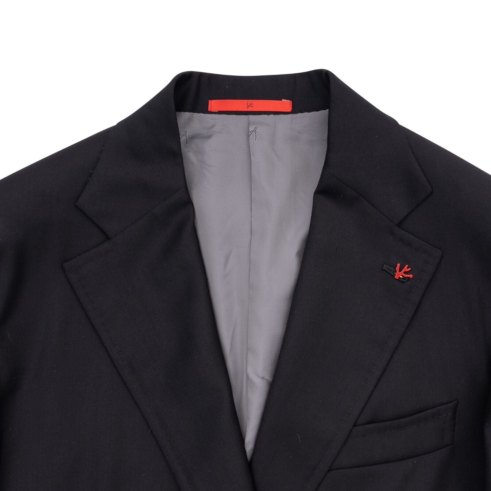 $6500 ISAIA NAPOLI Blak Hand-Sewn Suit Wool 160's 15,5 Microns 42 US / 52 EU 7R