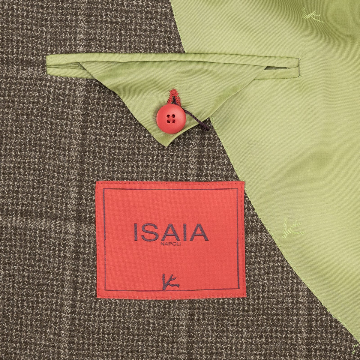 $6850 ISAIA NAPOLI "Marechiaro" Beige Suit Hand-Sewn Black Sheep Wool