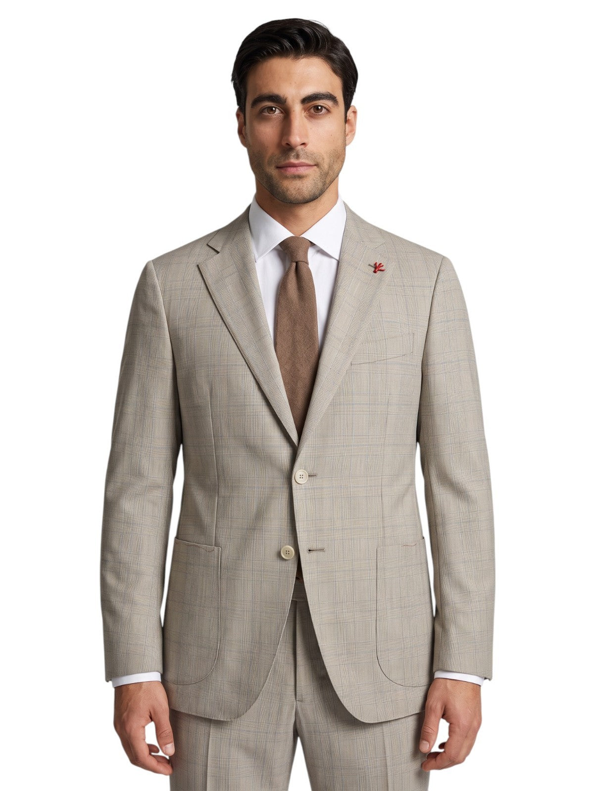 $6700 ISAIA "Gregorio" Light Beige Suit Fine Wool / Silk 38 US / 48 EU 8R
