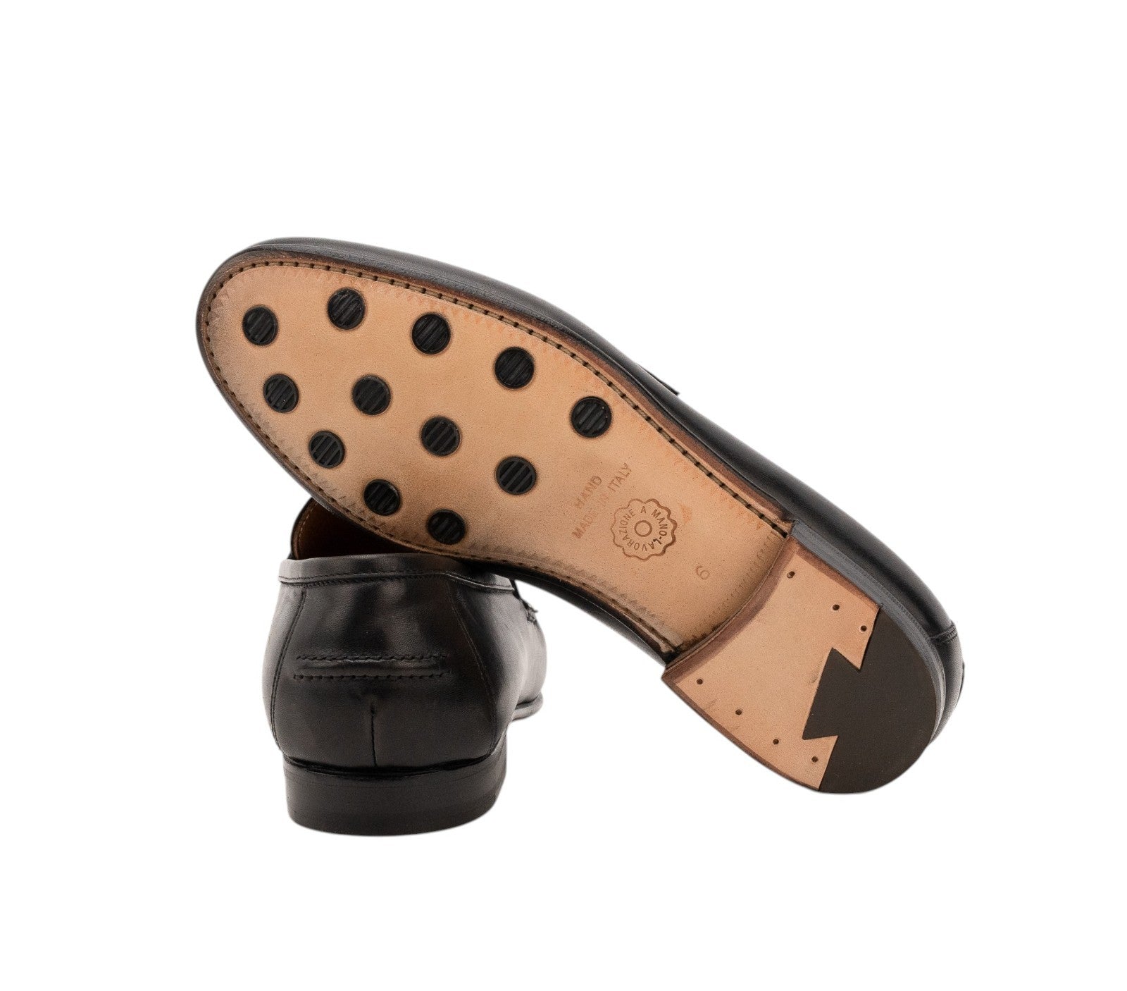 1655$ Luxury EDWARD GREEN Leather Penny Loafer Shoes Handmade Black
