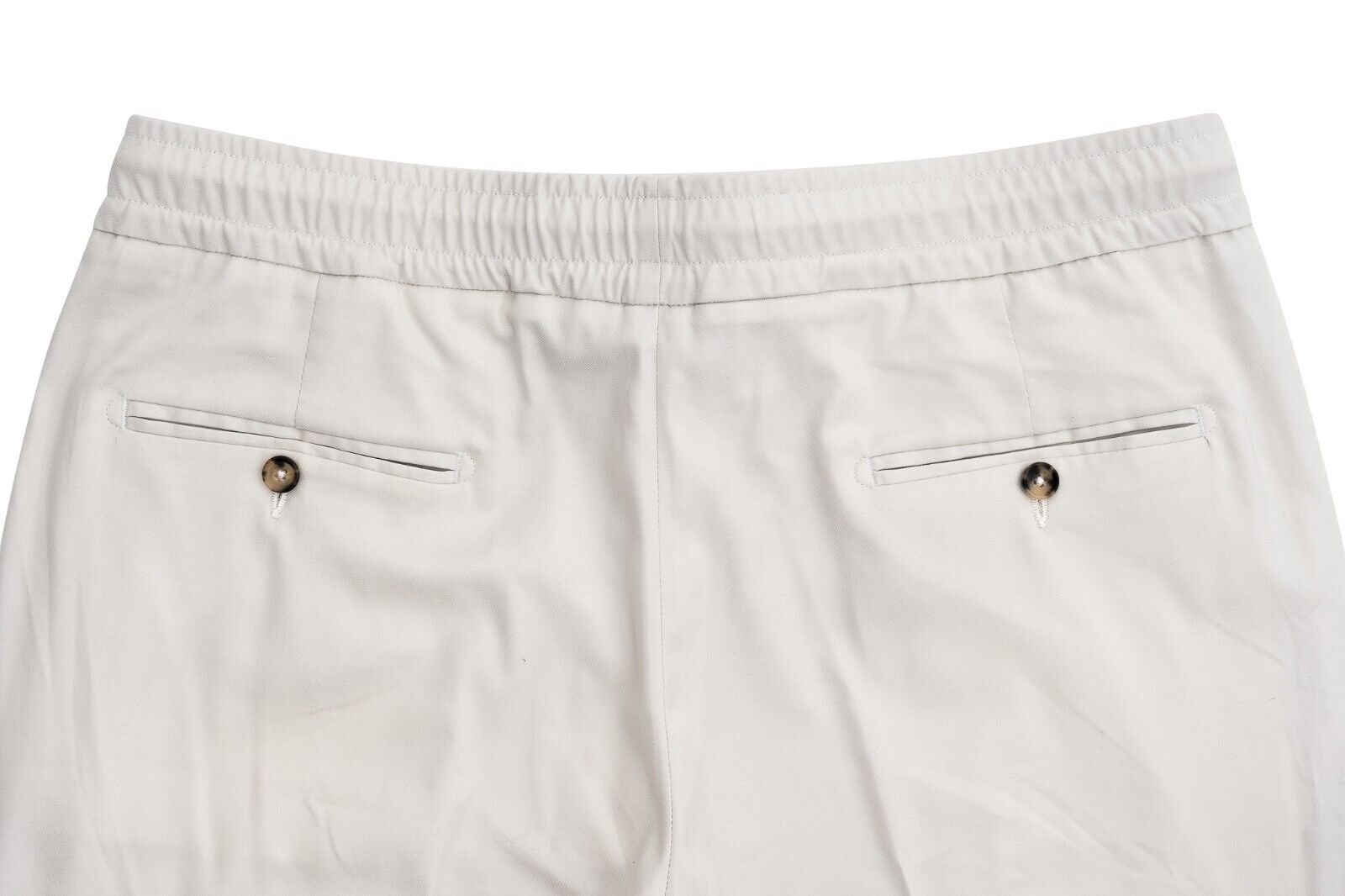 1100$ ISAIA NAPOLI "Iconico" Ice Drawstring Trousers Sport Pant Wool / Cotton