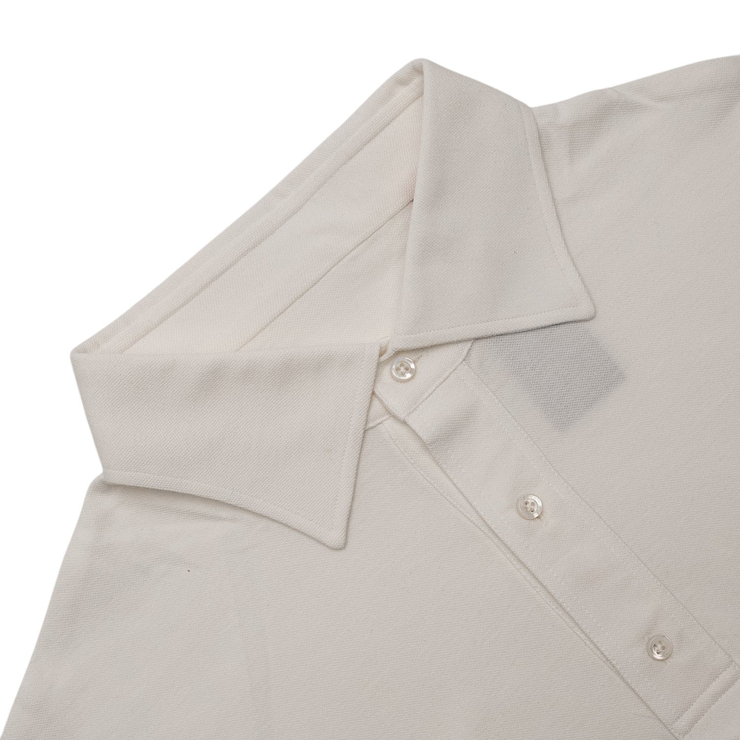 575$ ISAIA NAPOL Cotton Piquet Short Sleeve Polo White Size XL