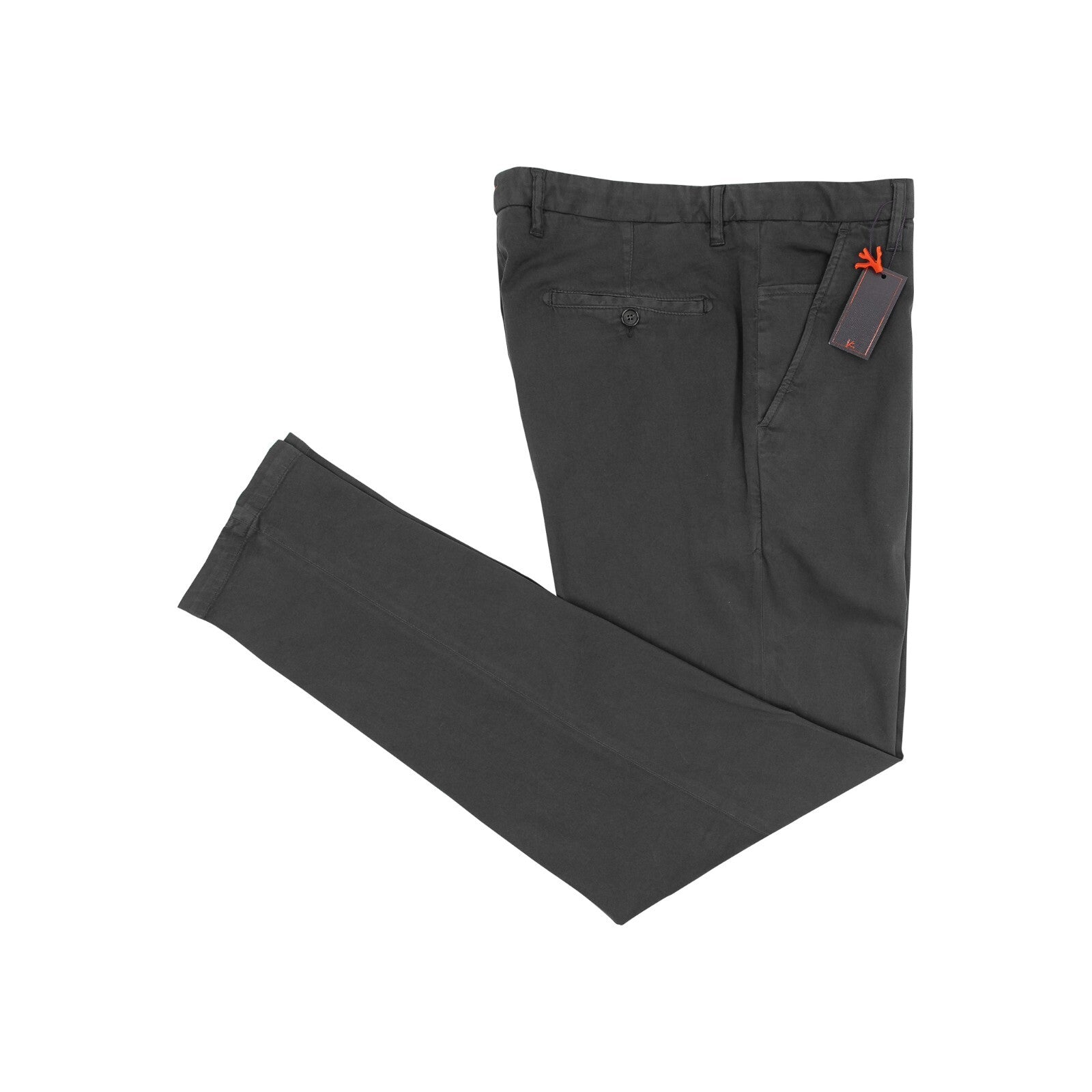 690$ ISAIA NAPOLI Dark Gray Chino Trousers Pant Cotton / Cashmere 38 US / 54 EU