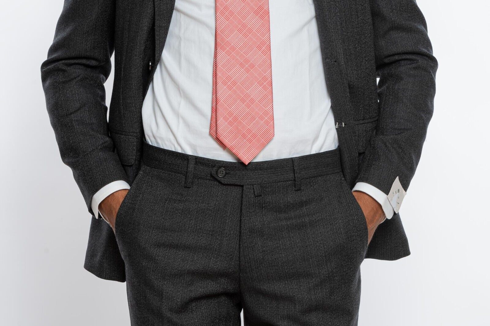 $2950 LUIGI BORRELLI NAPOLI Hand-Sewn Dark Gray Suit Virgin Wool Slim Fit (2)