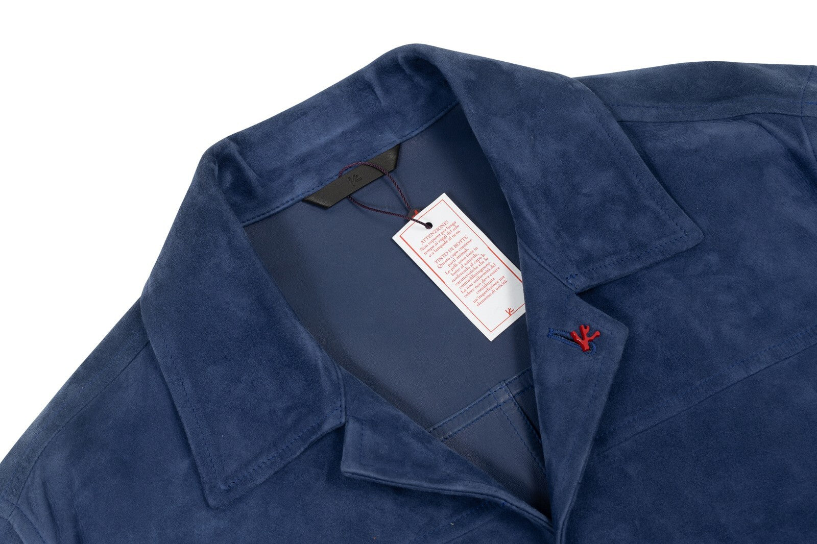 5200$ ISAIA NAPOLI "Portofino" Royal Blue Jacket Lambskin Leather 38 US / 48 EU