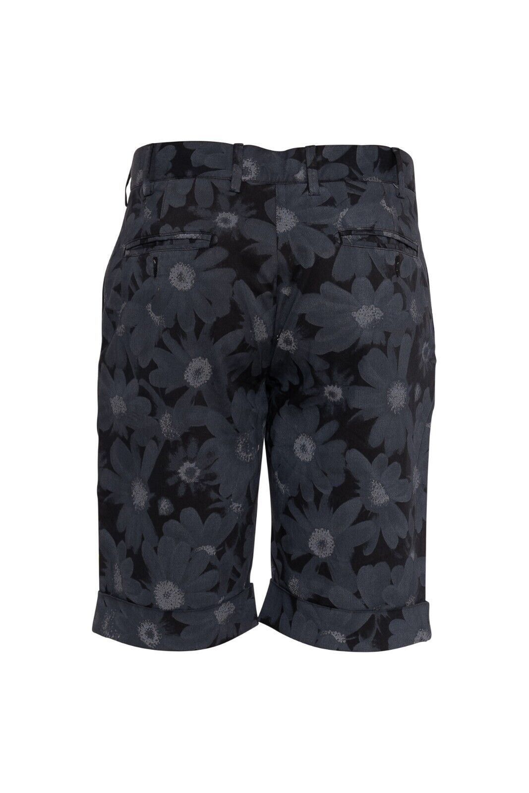 750$ ISAIA NAPOLI Floral Blue Short 5 Pocket Pant Cotton 34 US / 50 EU