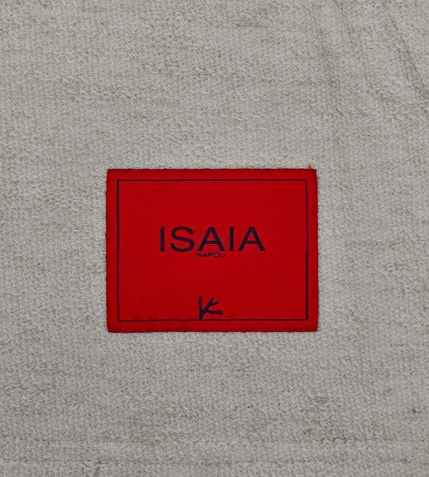 $1950 ISAIA Ivory Zip Tracksuit Jogging Short Pant Cotton - Hemp - Linen Size M