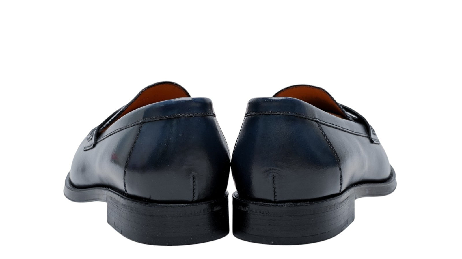 1250$ TESTONI "Salerno" Loafer Shoes Burnished Calf Blue 8 UK / 9 US / 42 IT
