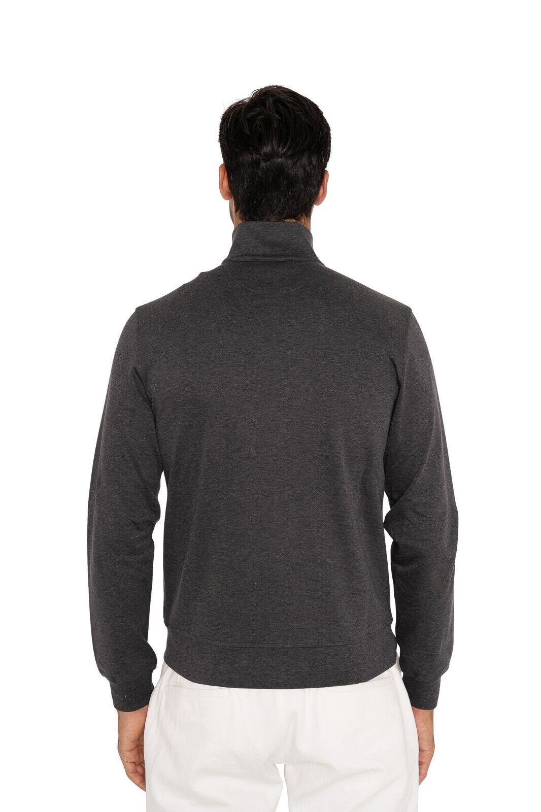 1200$ ISAIA NAPOLI Gray Full Zip Hoodie Track Jacket Jersey Cotton Size S