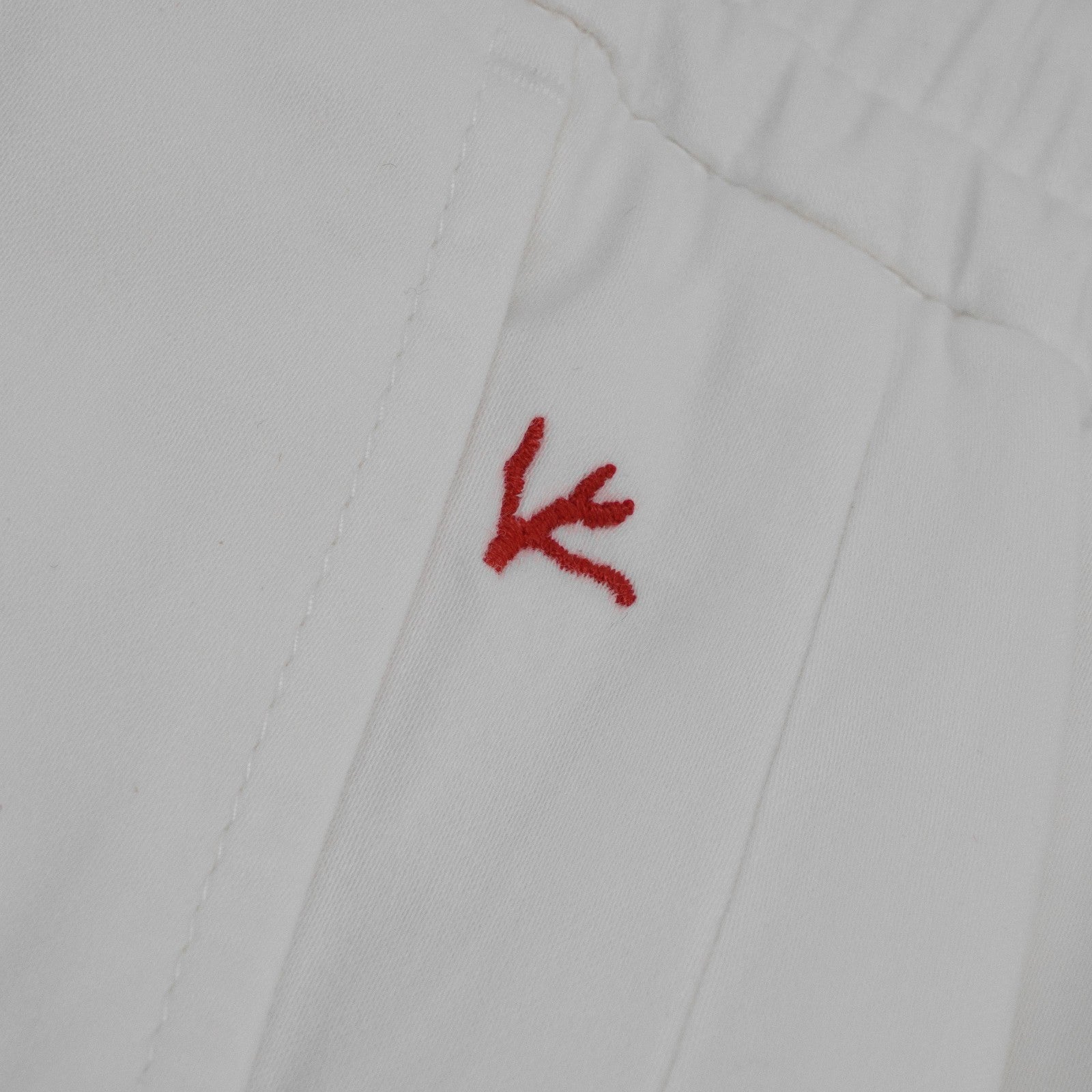 1250$ ISAIA NAPOLI White Drawstring Pant Tapered Cotton Cashmere 34 US / 50 EU