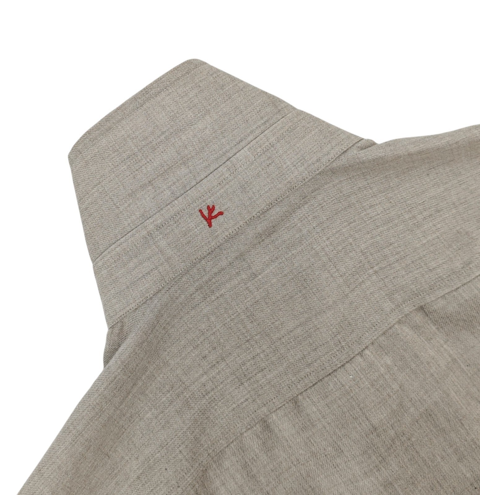 $2850 ISAIA NAPOLI Light Beige Hand-Sewn Overshirt Jacket Cashmere Silk Size M