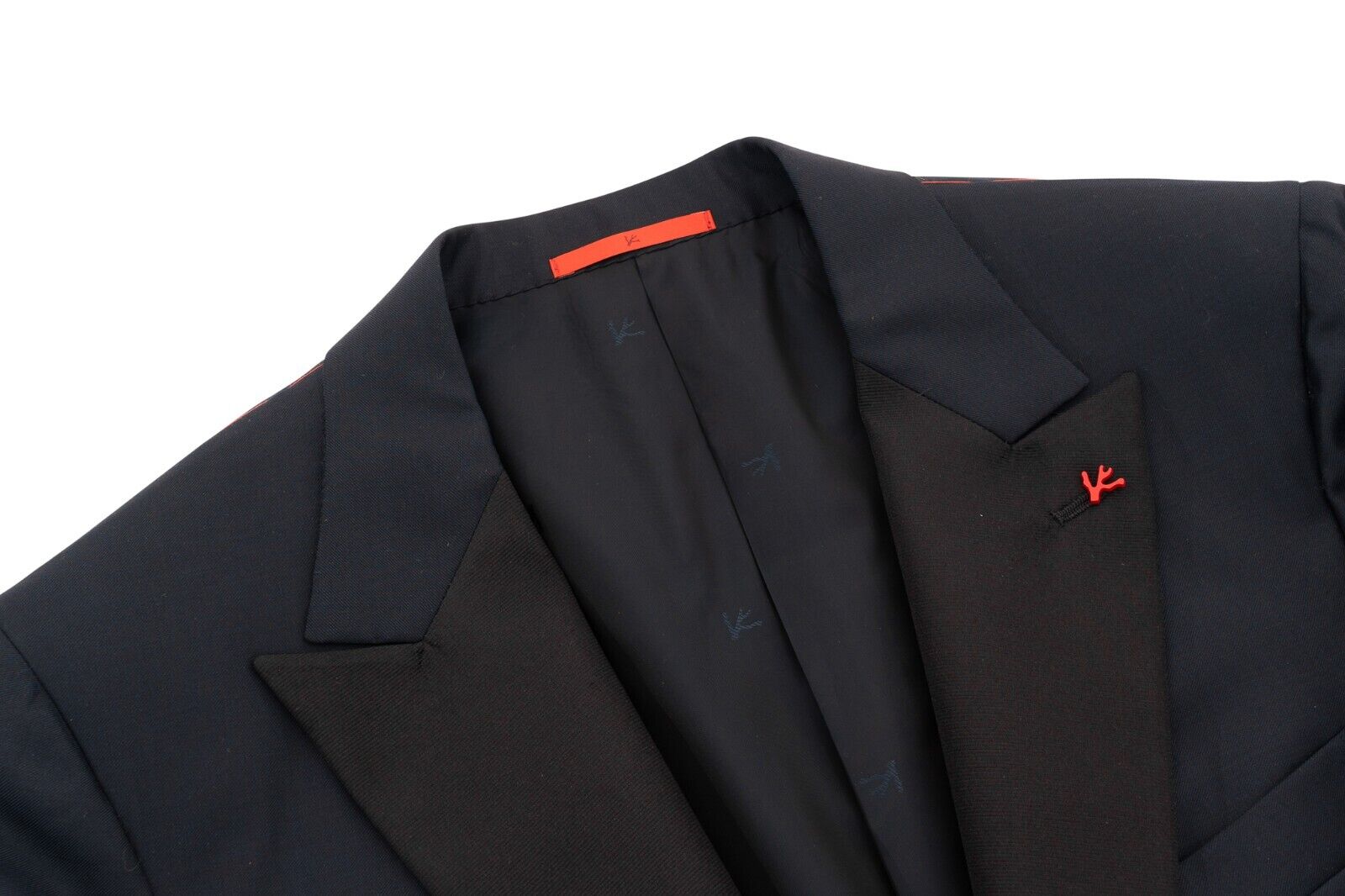 $5200 ISAIA NAPOLI "Aquaspider" Blue Navy Tuxedo Jacket Wool 42 US / 52 EU 8L