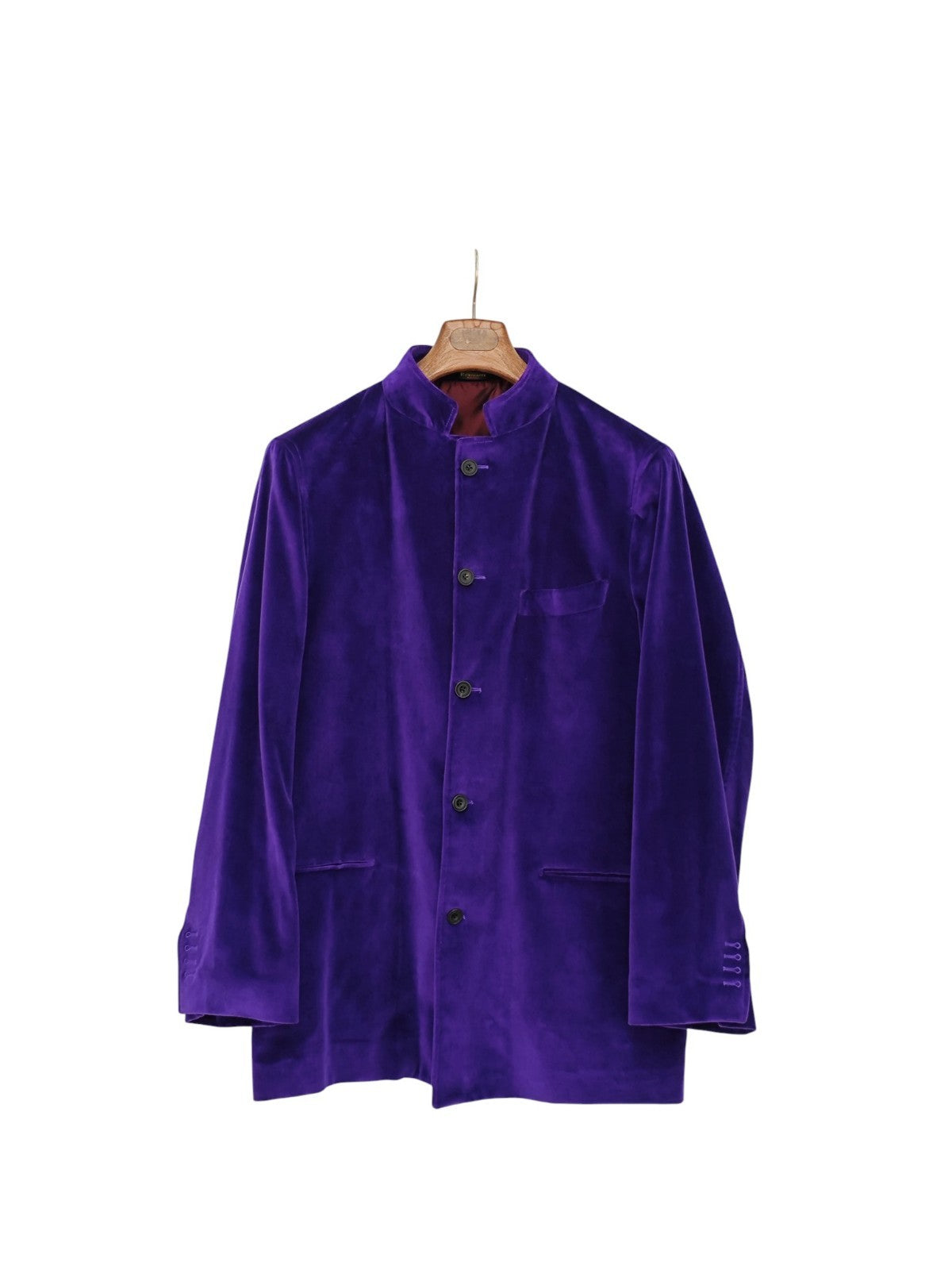 $1960 RUBINACCI NAPOLI "Vienna" Violet Guru Jacket Velvet Cotton 48 US / 58 EU