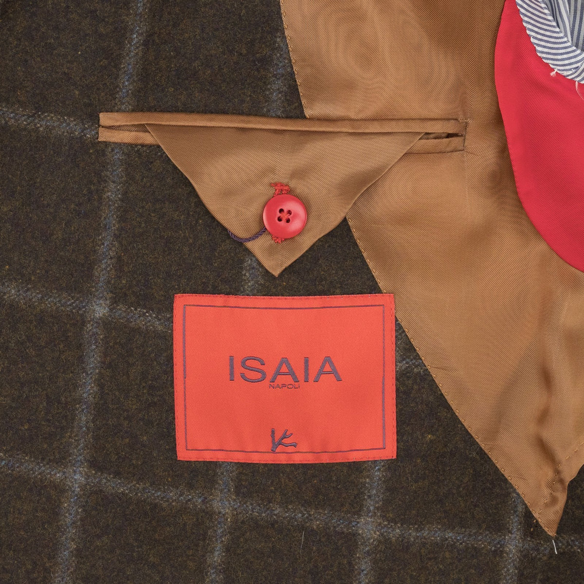 $6600 ISAIA "Capri" Dark Brown Suit Flannel Wool Windowpane 38 US / 48 EU 7R